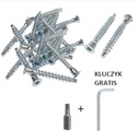 Potvrdzovacie skrutky Confirmats 6,4 x 50 mm x 100 ks 1 ks bit + ZADARMO