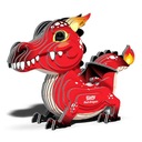 3D Puzzle Red Dragon - kreatívna sada, 6+, Eugy