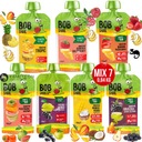 BOBSNAIL FRUIT MOUSE Smoothie PURSE MIX ZAUJÍMAVÝCH príchutí 120G x7 0,84KG