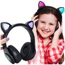 Slúchadlá na uši pre deti LED OSVETLENIE CAT EARS