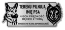 Attention Dog Plaque, dve plemená, veľký, 36x15