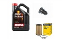 Olej Motul 8100 5W30 5L + filter AUDI VW 2.0 TDI