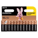 12x DURACELL AA ALKALICKÉ BATÉRIE LR6 Blister