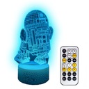 3D LED lampa STAR WARS ROBOT + DIAĽKOVÉ OVLÁDANIE