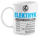 HRNČEK HODINOVÁ SADZBA DARČEK PRE ELEKTRIKÁRA 330 ML