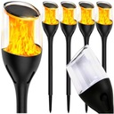 4x LED Solárna lampa LARTERN DRIVE TORCH Flame 65cm Strong PREMIUM