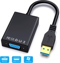 Adaptér s podporou USB 3.0 - VGA čierny adaptér