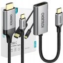 CHOETECH USBC-HDMI HUB ADAPTÉR SADA ŠEDÝ + USBC-HDMI KÁBEL 2M ŠEDÝ