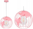 Závesná lampa Pink Globe Sphere Pastel Pink Stropný luster Led E27