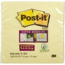 POST-IT SUPER LEPICÍ BLOK ŽLTÝ 76 X 76 MM 654-