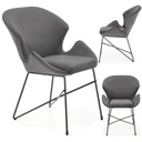 Moderné loftové kreslo Velvet 854C Grey Velvet