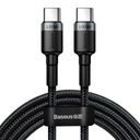 Rýchly silný kábel USB-C Type-C Baseus 100W 5A PD QC 2m opletený