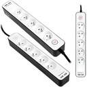 TRACER ZEBRA POWER STRIP 1,5m / 2x USB 2.1A