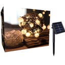 GARLAND ZÁHRADNÉ LAMPY SOLAR 30 LED TEPLÁ