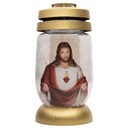 Sklenená sviečka JESUS ​​​​LANTERN s VYMENITEĽNOU vložkou