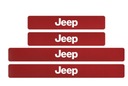 Jeep - Červené nálepky na prah dverí s logom