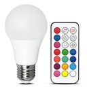 RGB LED ŽIAROVKA S DIAĽKOVÝM OVLÁDANÍM 9W E27 DIAĽKOVÁ ŽIAROVKA