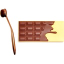 ŠTETCE a paleta tieňov I Heart Chocolate - profesionálny make-up, 18 odtieňov