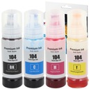 4x CMYK pre Epson 104 EcoTank ET-2710 ET-2715 2720