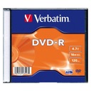 Verbatim DVD-R, matná strieborná, 43547, 4,7 GB, 16x, sl