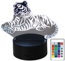 3D LED TIGER LAMP KNIHA džunglí SHERE KHAN