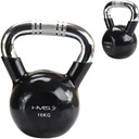 HMS KTC16 ČIERNA RÚČKA CHROMOVÁ Vrúbkovaná LIATIA KETTLEBELL 16KG