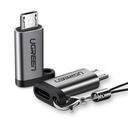 Adaptér USB-C na micro USB UGREEN US282 (sivý)