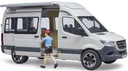 BRUDER 02672 MERCEDES CAMPER + POSTAVA + DOPLNKY