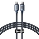 Kábel USB-C / USB-C, Baseus Crystal, 5A 100W, 1,2m