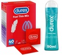 DUREX Feel Thin Mix THIN 2 Types 40ks + Stimulujúci brnenie gél 50ml