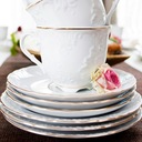 3604 COFFEE SERVICE 6/12 Golden Line ROCOCO PORCELANA ĆMIELÓW PROMOTION