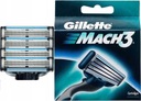 Gillette Mach3 Blades Originálne vložky 4 ks