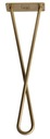 Zlatá kovová noha na stôl Loft Hairpin, 40 cm