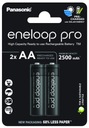 2x R6 / AA Panasonic Eneloop PRO NEW 2500mAh BK-3HCDE/2BE batérie