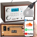 KUCHYNSKÉ RÁDIO PRENOSNÉ BLUETOOTH RETRO LCD HODINY BUDÍK FM ANTÉNA USB SD