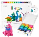 Plastové cesto Hracie cesto pre deti HEY CLAY Dinosaurs set 18 nádob