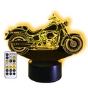 CHOPPER MOTOR MOTORCYCLE 3D LED Nočná lampa + DIAĽK