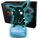 3D LED NOČNÁ LAMPA POKEMON PIKACHU POKEMON PRE DETI DETI USB RGB