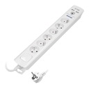 Antibariéra 6x2P+Z,2xUSB,3x1,0,3m biela