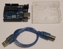 Arduino UNO R3 ATMega328 DIP + USB kábel + kryt