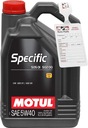 ŠPECIFICKÝ OLEJ MOTUL 505,01 502,00 5W40 5L + ZADARMO