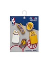 Crocs Jibbitz Nba Los Angeles Lakers ozdoba na topánky 5ks 10011275 Farebné