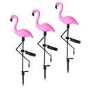 3x vodotesné solárne svetlo Flamingo