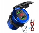 NABÍJAČKA DO AUTO 2x USB QC3.0 VOLTMETER B6LB