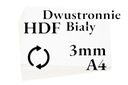 10x HDF obojstranná biela - 3mm - A4 297x210mm - rezanie laserom