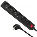 Maclean Power strip 5m 6 zásuviek s vypínačmi