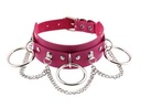 BDSM101O Kožený náhrdelník Collar CHOKER - Punk