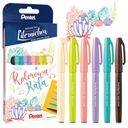 Pentel Brush Sign Pen set 6 dielov Colorful Reef