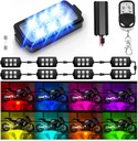 8 ks RGB LED motocyklových náladových svetiel