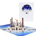 Handmade Paper Mosque Card 3D Pop-up Por